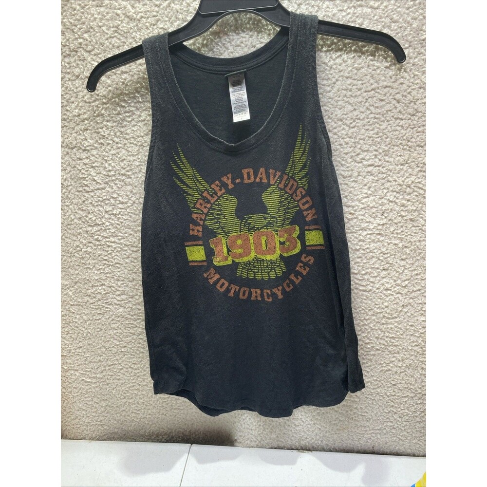 Caliente Harley Davidson Motorcycles Black Tank San Antonio Texas Shirt S